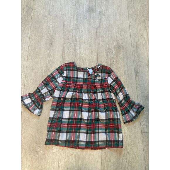 Carter’s Girls Red & Green Plaid Flannel Top, Size 6 - Picture 1 of 4